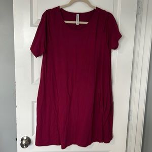 Wine t-shirt dress 1x